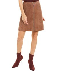 Max Mara Weekend Egadi Suede Mini Skirt - Brown