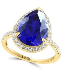 Effy Fine Jewelry - 14K.70 Ct. Tw. Lab-Grown Diamond & Lab-Grown Sapphire Ring - Lyst