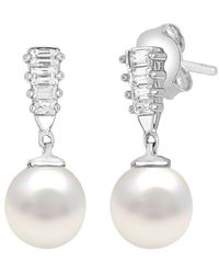 Gemstones - Pearl & 7Mm Pearl Drop Earrings - Lyst