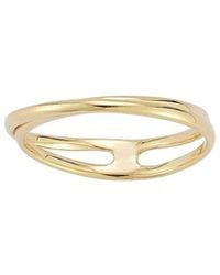 Italian Gold - 14K Cross Over Ring - Lyst