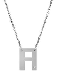 Jane Basch - 14k Diamond Initial Necklace (a-z) - Lyst