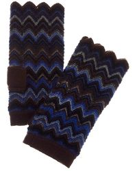 Forte - Cashmere Zig Zag Stitch Cashmere Texting Gloves - Lyst