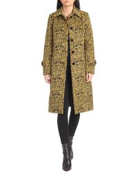 Avec Les Filles Leopard-print Single-breasted Coat - Yellow