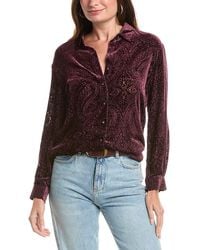 Johnny Was - Maisen Button-Down Silk-Blend Tunic - Lyst