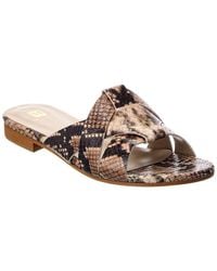 M by Bruno Magli - Andria Leather Flat Sandal - Lyst