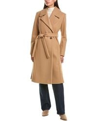 Cece - Bow Back Belt Double-Breasted Wrap Coat - Lyst
