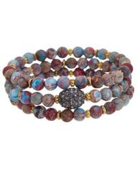 Rachel Reinhardt Jewelry - Jasper & Crystal Stackable Bracelet - Lyst