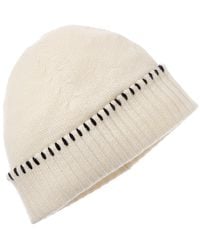 Bruno Magli - Whipstitch Cuffed Cashmere Hat - Lyst