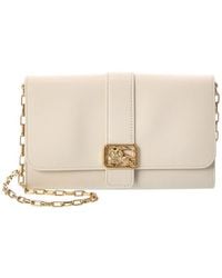 Burberry - Rider Leather Wallet On Chain - Lyst