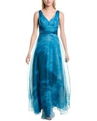 Rene Ruiz - V-Neck Embroidered A-Line Gown - Lyst