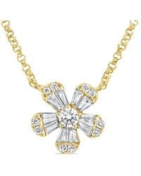 Sabrina Designs - 14K 0.38 Ct. Tw. Diamond Flower Pendant Necklace - Lyst