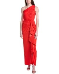 Tadashi Shoji - Solid One Shoulder Maxi Dress - Lyst