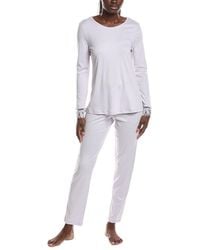 Hanro - 2Pc Floral Tulle Pajama Set - Lyst