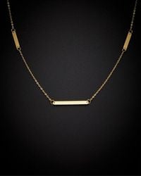 Italian Gold - 14k Bar Station Necklace - Lyst