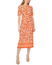 Vince Camuto - 3/4 Sleeve Crew Neck Maxi Dress - Lyst