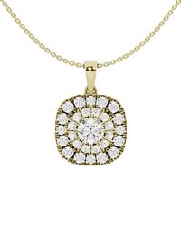 Lab Grown Diamonds - 14k 2.00 Ct. Tw. Lab-grown Diamond Halo Pendant Necklace - Lyst