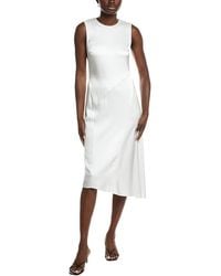 Theory - Angled Seam Midi Dress - Lyst