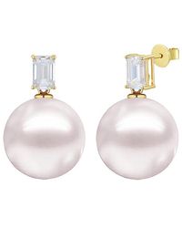Kai Fine Jewelry - 14K 1.30 Ct. Tw. Lab-Grown Diamond & 12-13Mm Pearl Earrings - Lyst