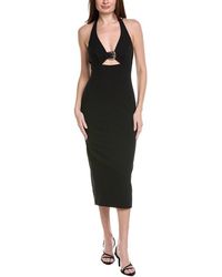 Adrianna Papell - Solid Sleeveless Midi Dress - Lyst