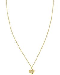 Italian Gold - 14K 0.04 Ct. Tw. Diamond Heart Necklace - Lyst