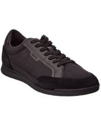 BOSS - Nitan Leather Sneaker - Lyst