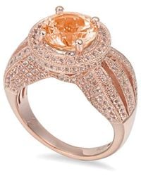 Suzy Levian - Silver 4.45 Ct. Tw. Citrine & White Topaz Ring - Lyst