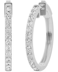 Lab Grown Diamonds - 14k 1.00 Ct. Tw. Lab Grown Diamond Hoops - Lyst
