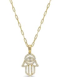Sabrina Designs - 14K 0.33 Ct. Tw. Diamond Hamsa Necklace - Lyst