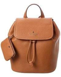 Kate Spade - Rosie Pebbled Leather Medium Flap Backpack - Lyst
