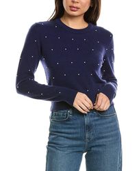 Brodie Cashmere - Little Pearl Crewneck Wool & Cashmere-Blend Sweater - Lyst