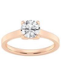Lab Grown Diamonds - 14K Rose 1.00 Ct. Tw. Lab-Grown Diamond Solitaire Engagement Ring - Lyst
