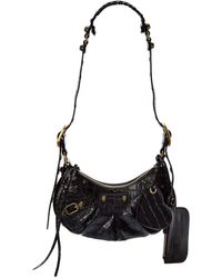 Balenciaga - Le Cagole Xs Croc-embossed Leather Shoulder Bag - Lyst