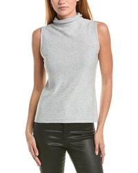 Forte - Sequin Sleeveless Funnel Neck Cashmere-Blend Sweater - Lyst