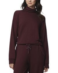 Splendid - Supersoft Trim Turtleneck Top - Lyst