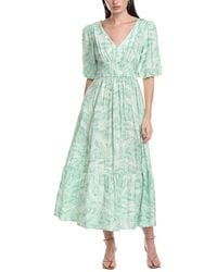 Maison Tara - Printed Marrakesh Short Sleeve Midi Dress - Lyst