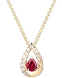 Gregg Ruth - 14K 0.55 Ct. Tw. Diamond & Ruby Pendant - Lyst