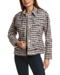 St. John - Tweed Wool-blend Jacket - Lyst