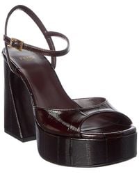 Fendi - Arco Leather Platform Sandal - Lyst