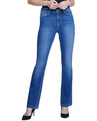 L'Agence - Dean Mid-rise Sequoia Slim Straight Jean - Lyst