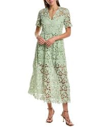 Endless Rose - Lace Short Sleeves Midi Dress - Lyst