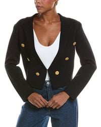L'Agence - Elio Crop Knit Blazer - Lyst