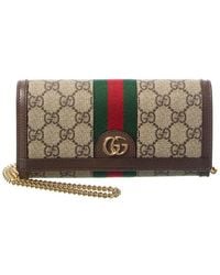 Gucci - Ophidia Gg Supreme Canvas & Leather Wallet On Chain - Lyst