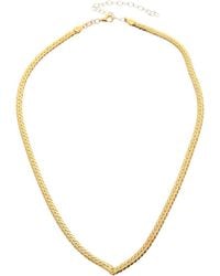 Meshmerise - 18k Over Silver Herringbone Choker Necklace - Lyst