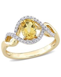 Rina Limor - 10k 0.87 Ct. Tw. Diamond & Citrine Ring - Lyst