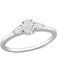 Rina Limor - 14K 0.49 Ct. Tw. Diamond Three-Stone Ring - Lyst