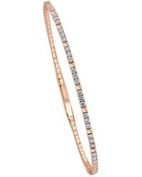 Sabrina Designs - 14k Rose Gold 0.84 Ct. Tw. Diamond Flexible Bangle Bracelet - Lyst