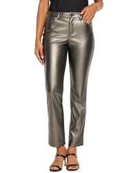 NIC+ZOE - Daytrip Metallic Faux Leather Pant - Lyst