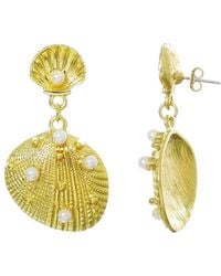 Adornia - Shell Drop Earrings - Lyst