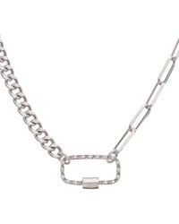 Meshmerise - 18k Over Silver 0.10 Ct. Tw. Diamond Necklace - Lyst