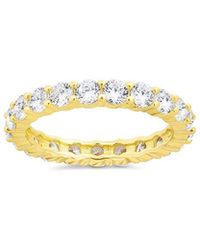 Sterling Forever - 14K Over Cz Gracie Eternity Ring - Lyst